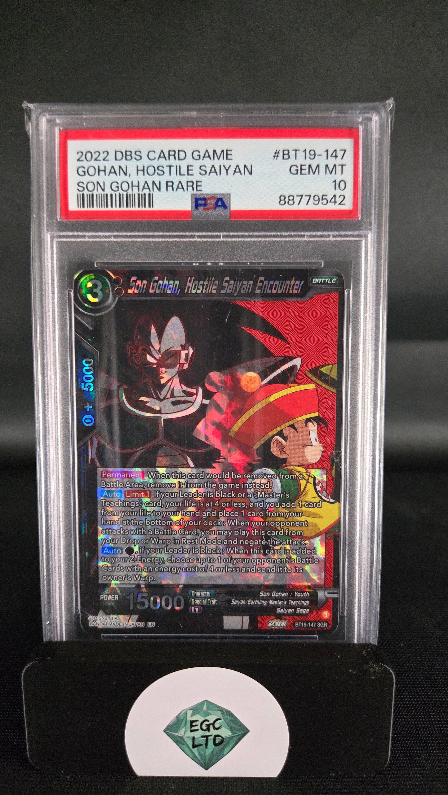 Son Gohan Rare - 2022 DragonBall - Gohan, Hostile Saiyan - PSA 10