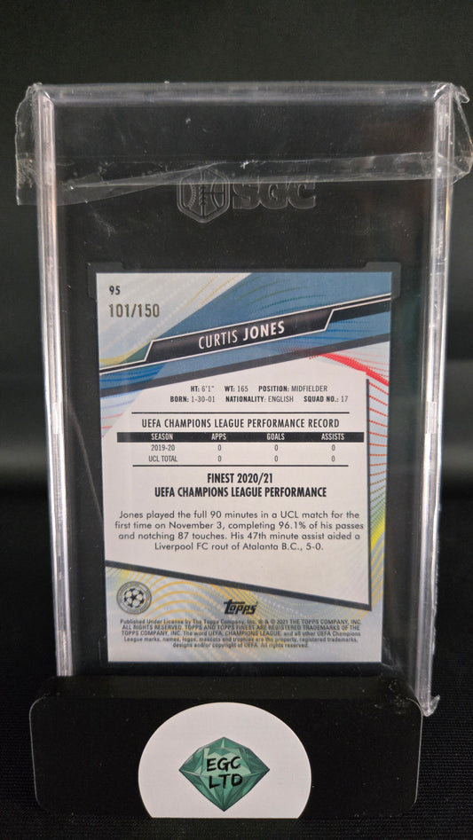 Curtis Jones #95 Blue Refractor - 2020 Topps Finest - SGC 10