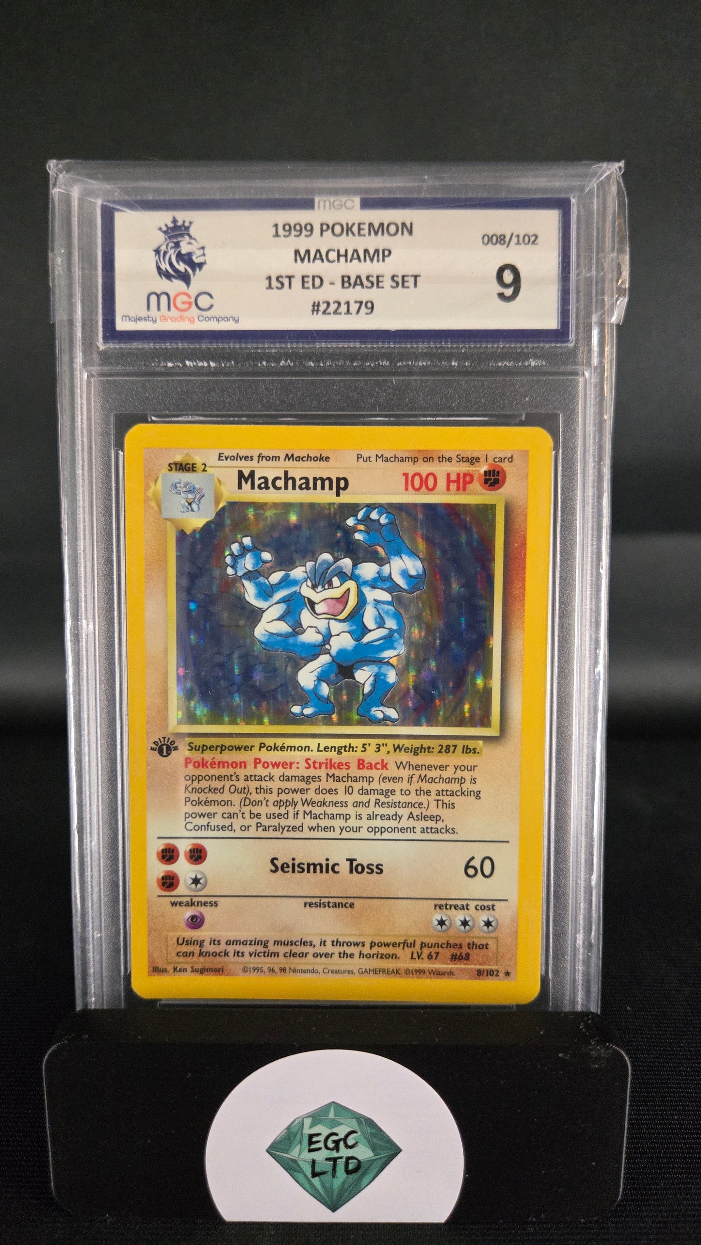 Machamp 8/102 - 1999 1ST Edition Base Set - MGC - 9