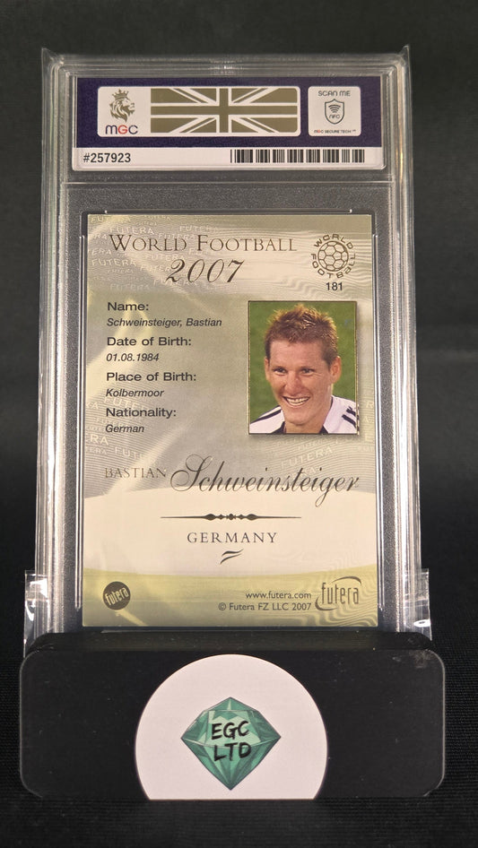 Bastian Schweinsteiger #181 - 2007 FUTERA World Football - Germany - MGC Grade 9