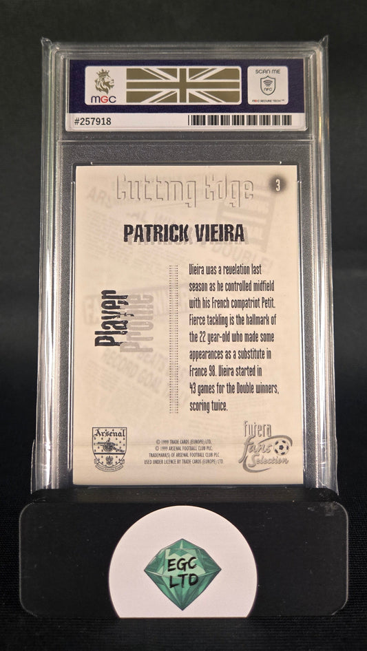Patrick Vieira #3 - 1999 Futera Fans Select - Cutting Edge - MGC Grade 8