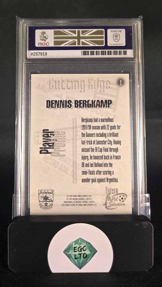 Dennis Bergkamp #1 - 1999 FUTERA Fans Select - Cutting Edge - MGC Grade 9