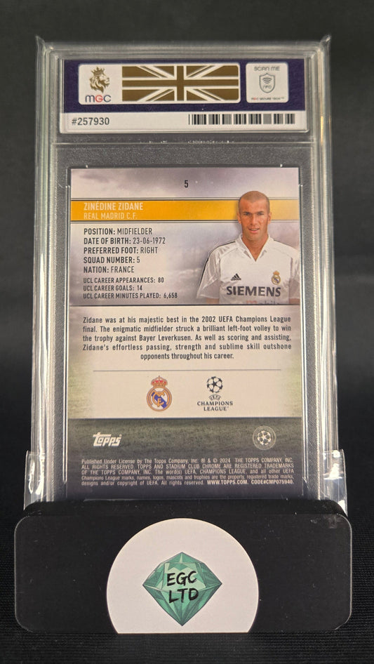 Zinedine Zidane #5 - 2024 Topps Stadium - Real Madrid - MGC GM MT 10