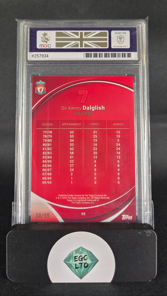 Sir Kenny Dalglish #98 - 2024 Topps Chrome LFC- Green - MGC Grade 9