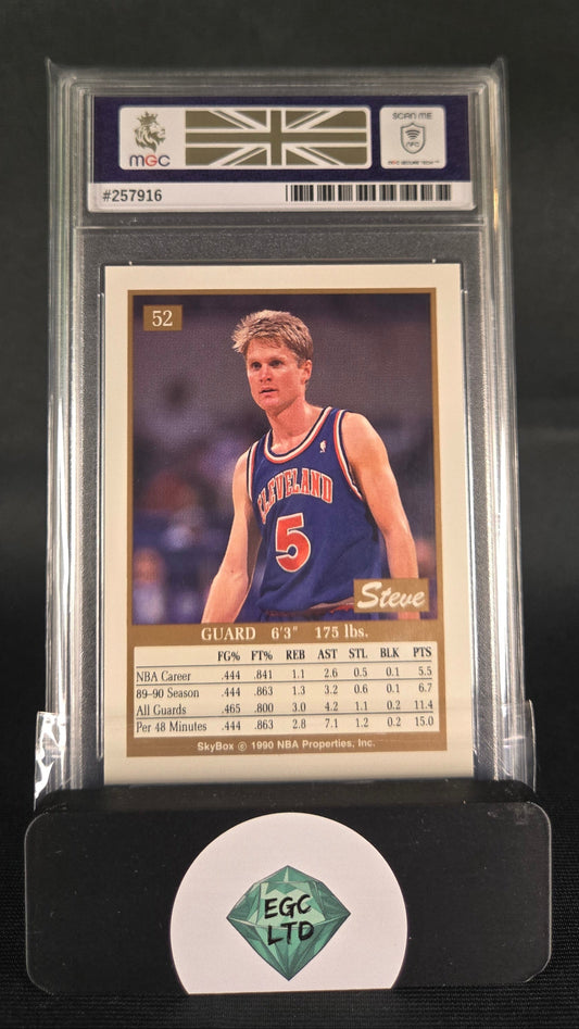 Steve Kerr #52 - 1990 SKYBOX - Cleveland Cavaliers - MGC Grade 9