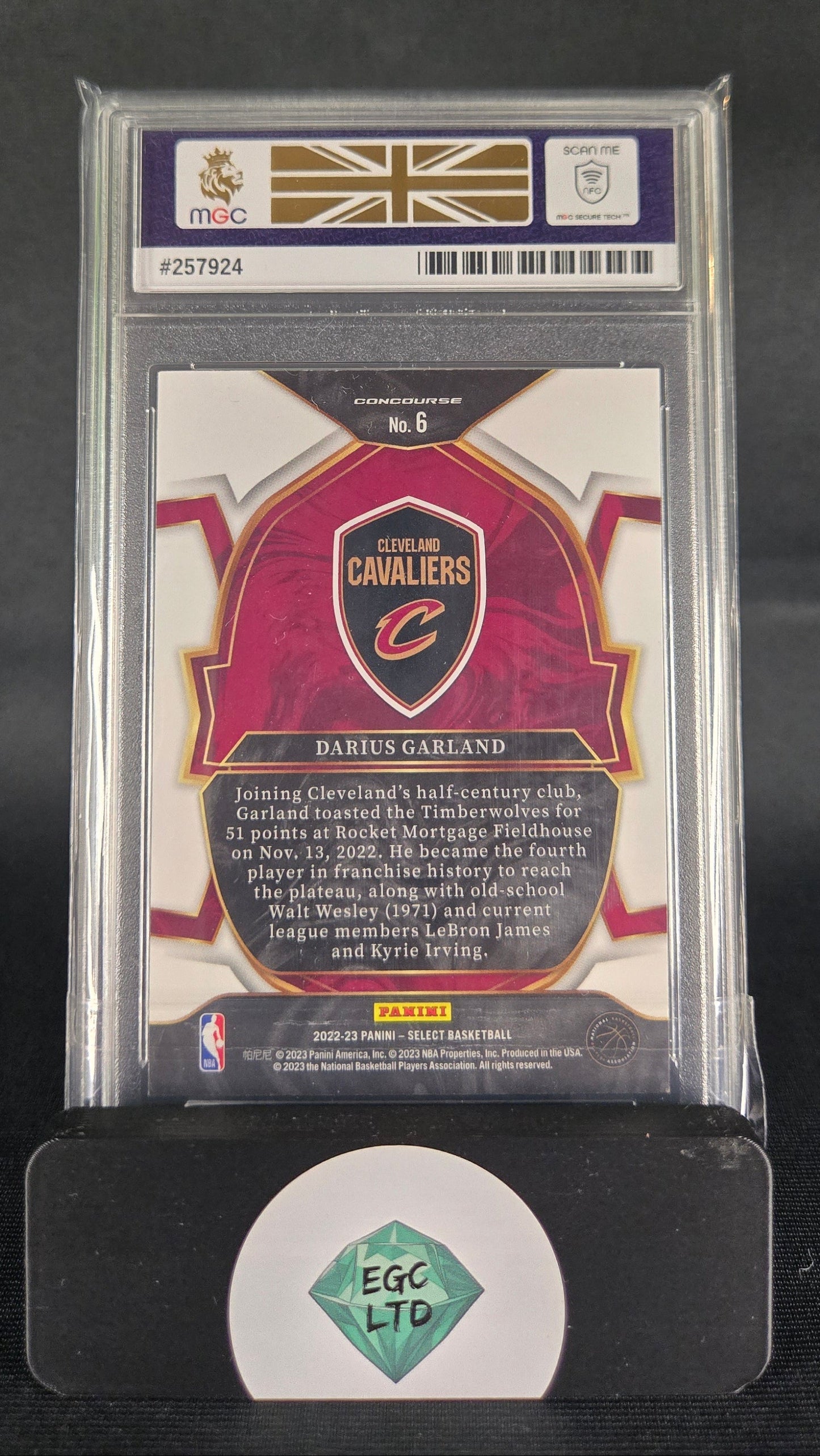 Darius Garland #6 - 2023 PANINI Select - BLUE - MGC GM MT 10