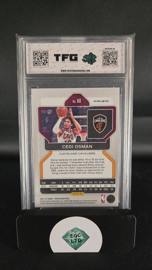 Cedi Osman Pink Ice Parallel #60 - 2021-22 Panini Prizm - Tree Frog Grading - 10