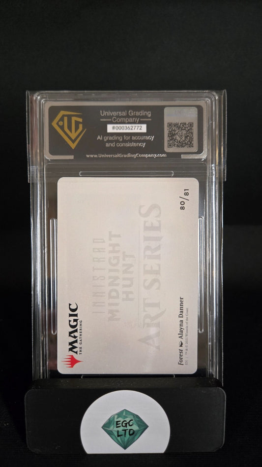 Forest - Innistrad Gold Signature Art MTG - Alayna Danner- Universal Grading - 9