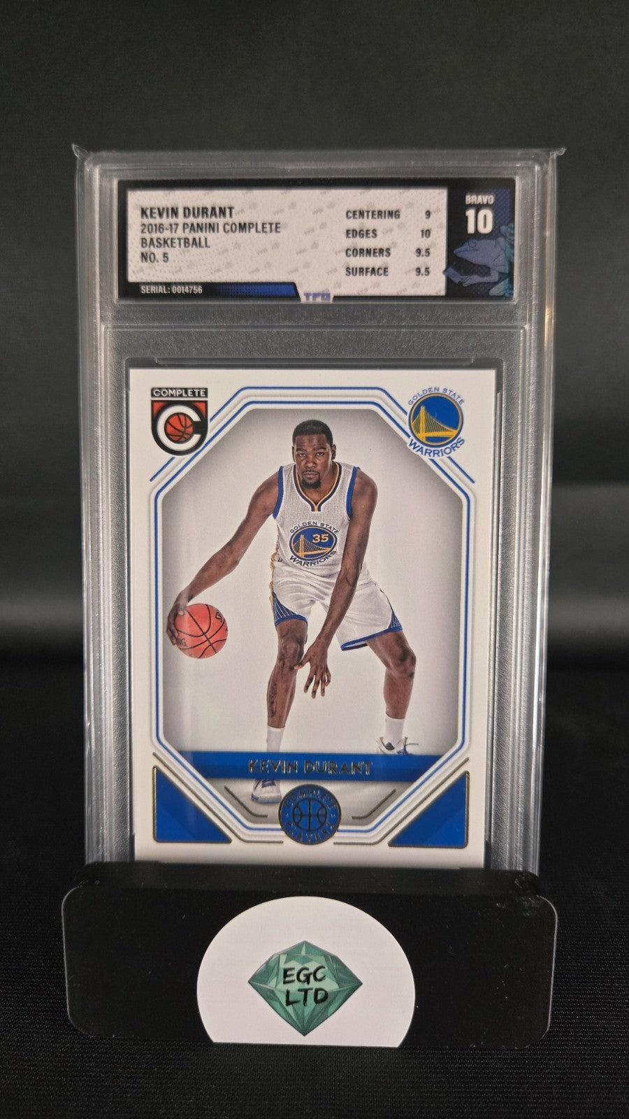 Kevin Durant #5 - 2016-17 Panini Complete - Tree Frog Grading - Bravo 10