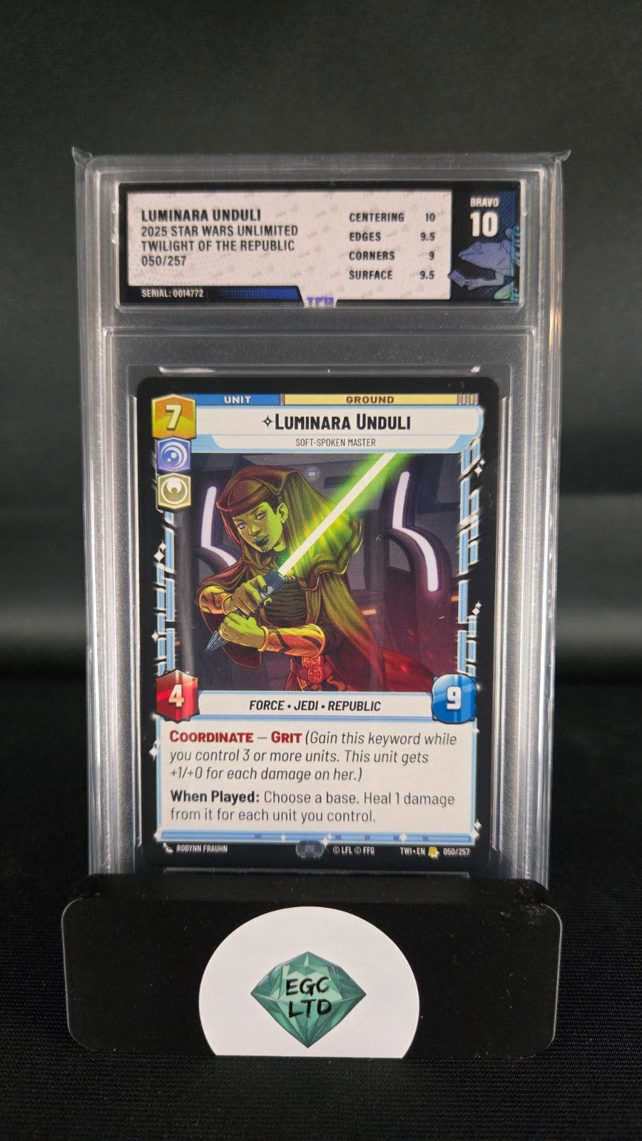 Luminara Unduli #50 - 2025 Twilight of the Republic - Tree Frog Grading - 10