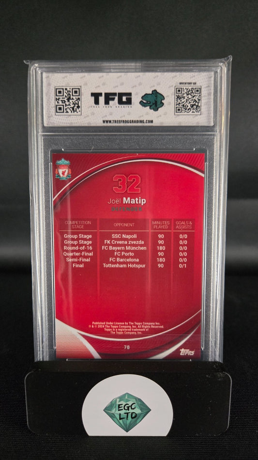 Joel Matip, Heroes of Madrid #78 - 2023 Topps Chrome - Tree Frog Grading - 9