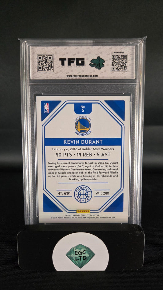 Kevin Durant #5 - 2016-17 Panini Complete - Tree Frog Grading - Bravo 10