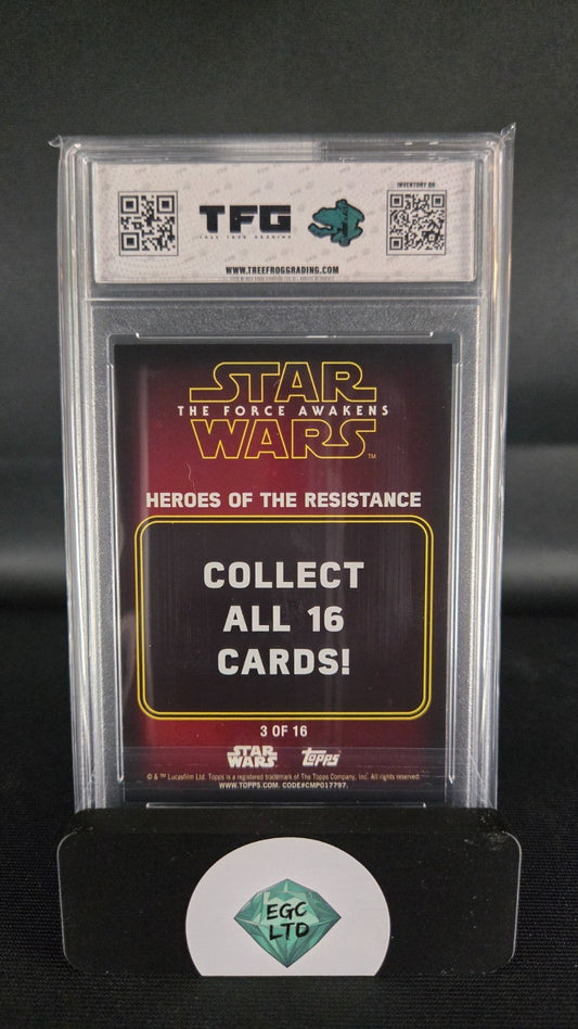 Finn #3 - 2016 Topps, The Force Awakens - Tree Frog Grading - 9