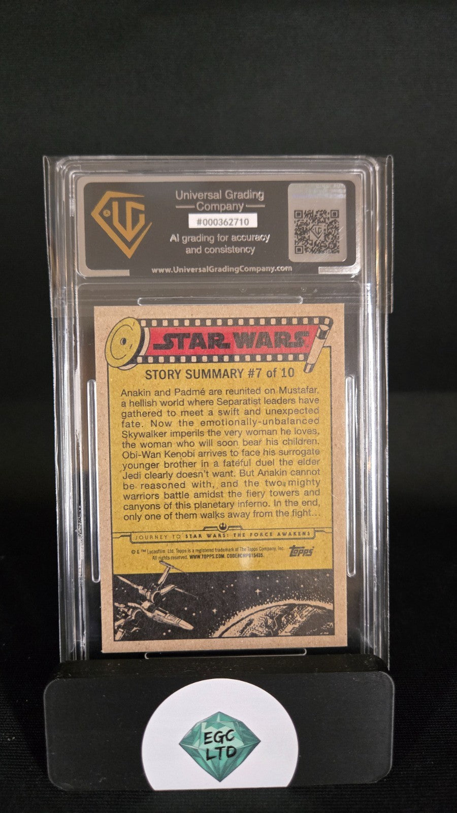Jedi Vs Jedi - 2015 Topps Star Wars - Universal Grading - 9