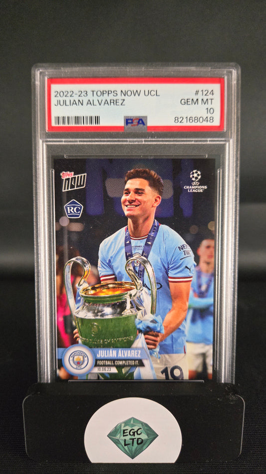 Julian Alvarex #124 - 2022 Topps Now UEFA - PSA 10