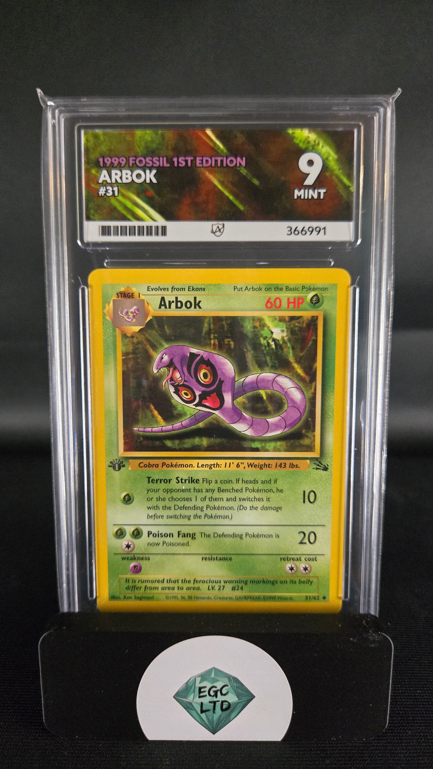 Arbok 31/62 - 1999 Fossil 1ST Edition - ACE - 9