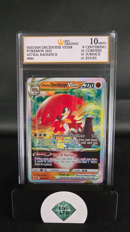 Hisuian Decidueye VSTAR - 2022 Astral Radiance - RPC - GM MT 10