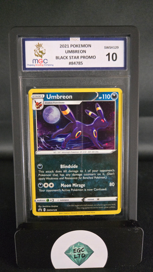 Umbreon SWSH129 - 2021 Black Star Promo - MGC - GM MT 10