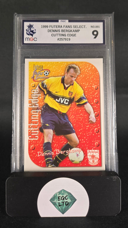 Dennis Bergkamp #1 - 1999 FUTERA Fans Select - Cutting Edge - MGC Grade 9