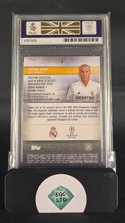 Zinedine Zidane #5 - 2024 Topps Stadium - Real Madrid - MGC GM MT 10