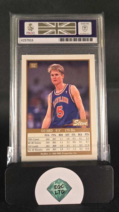 Steve Kerr #52 - 1990 SKYBOX - Cleveland Cavaliers - MGC Grade 9