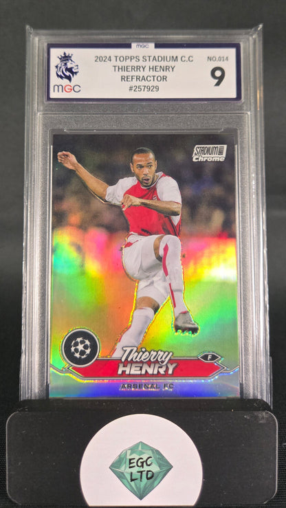 Thierry Henry #14 - 2024 Topps Stadium CC - Refractor - MGC Grade 9