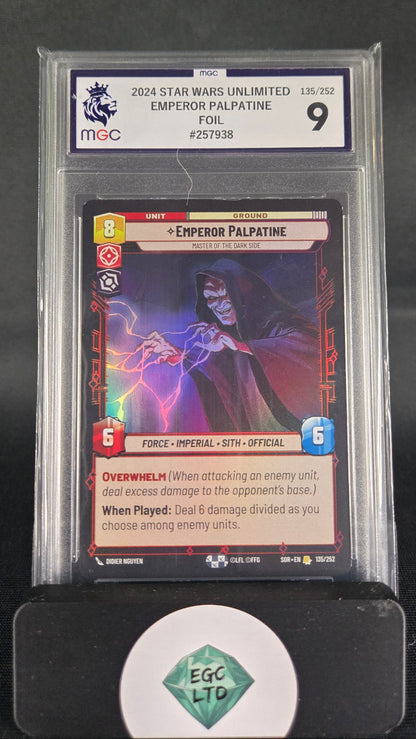 Emperor Palpatine #135 - Star Wars Unlimited - Foil - MGC Grade 9