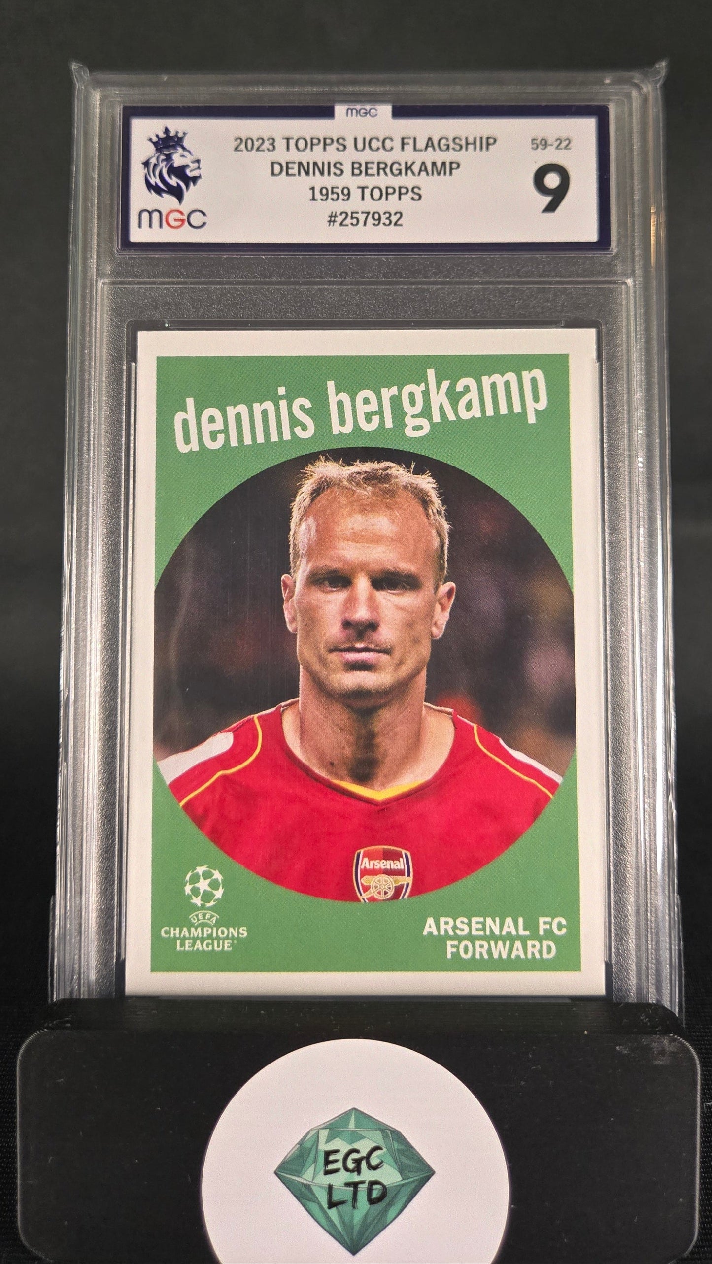 Dennis Bergkamp #59-22 - 2023 Topps UCC Flagship - MGC Grade 9