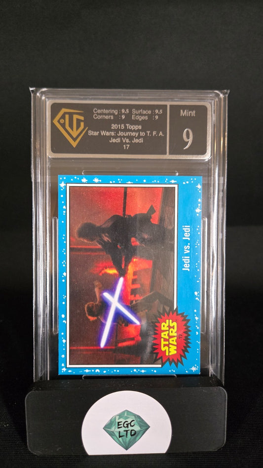 Jedi Vs Jedi - 2015 Topps Star Wars - Universal Grading - 9