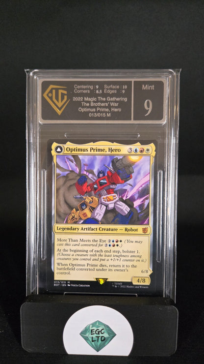Optimus Prime, Hero - 2022 The Brothers War MTG - Universal Grading - 9