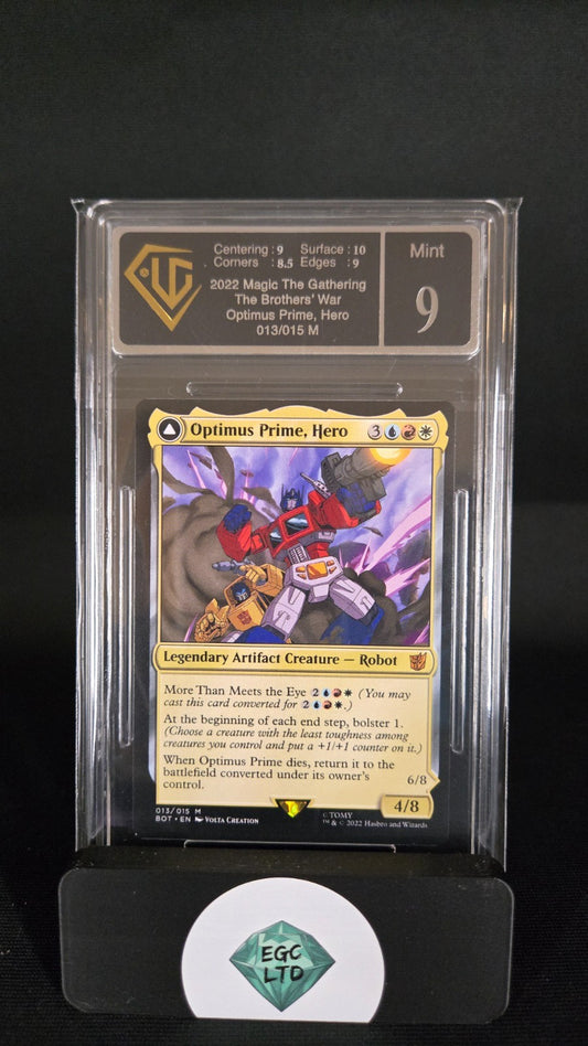 Optimus Prime, Hero - 2022 The Brothers War MTG - Universal Grading - 9