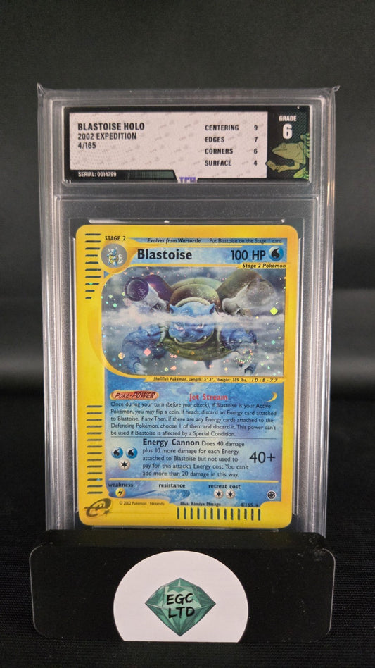 Blastoise Holo #4 - 2002 Expedition - Tree Frog Grading - 6