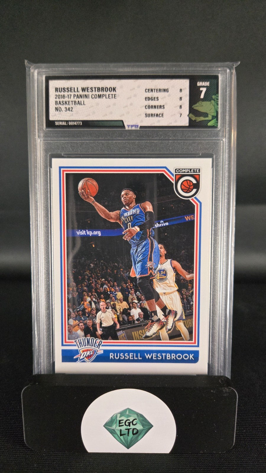 Russell Westbrook #342 - 2016-17 Panini Complete - Tree Frog Grading - 7