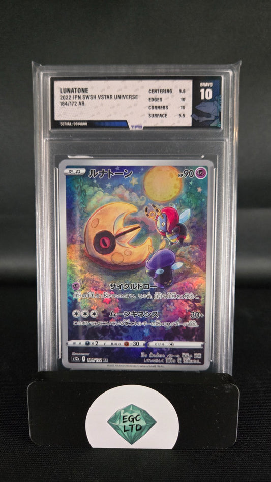 Lunatone #184 - 2022 s12a - Tree Frog Grading - BRAVO 10