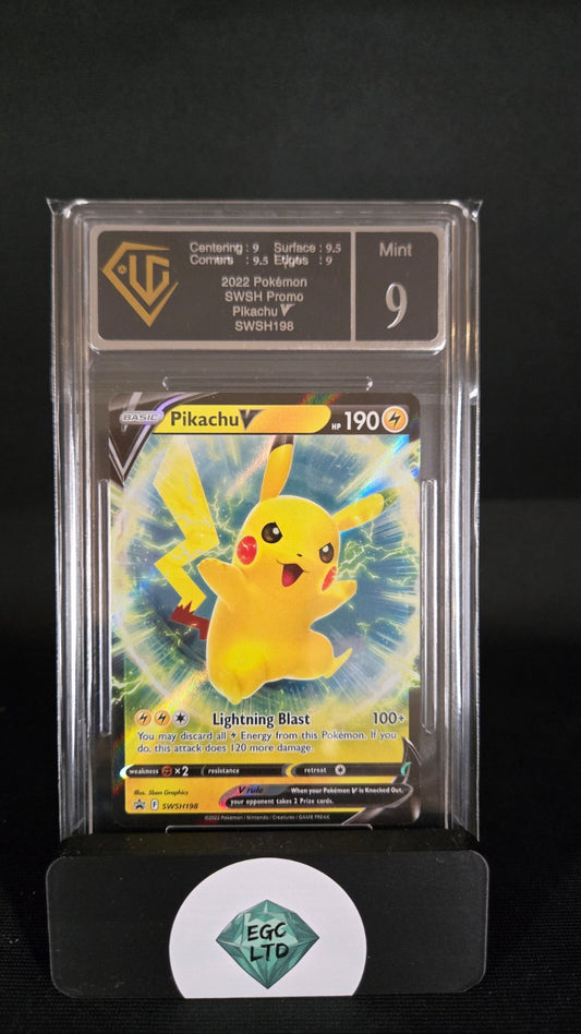 Pikachu V 198 -2022 SWSH Promo - Universal Grading - 9