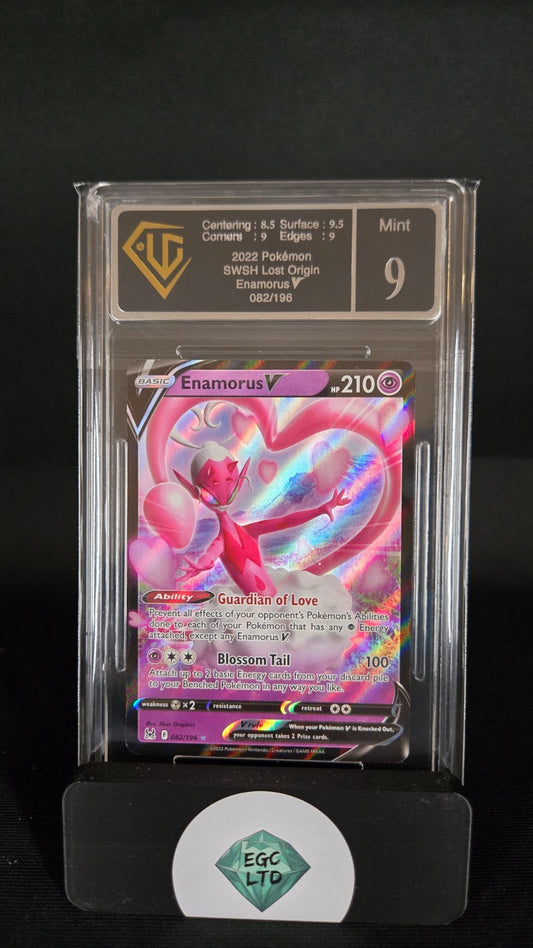 Enamorus V 82/196 - 2022 Pokemon - Lost Origin - Universal Grading - 9