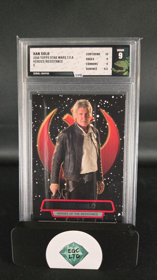 Han Solo - 2016 Topps, The Force Awakens - Tree Frog Grading - 9