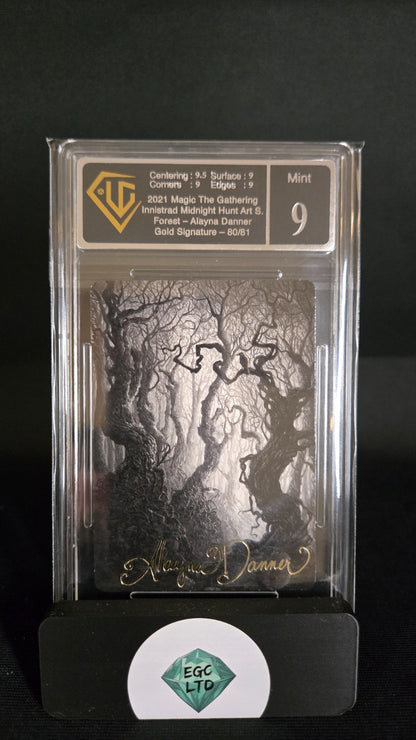 Forest - Innistrad Gold Signature Art MTG - Alayna Danner- Universal Grading - 9