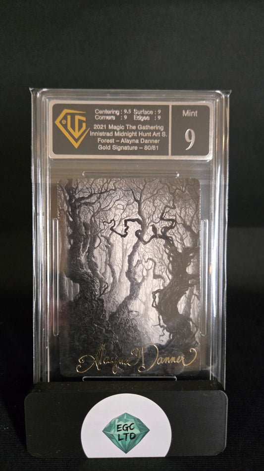 Forest - Innistrad Gold Signature Art MTG - Alayna Danner- Universal Grading - 9