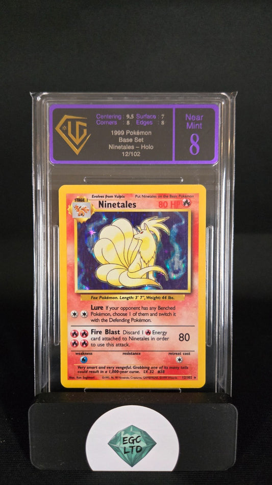 Ninetails #12 - 1999 Pokemon Base Set - Universal Grading - 8