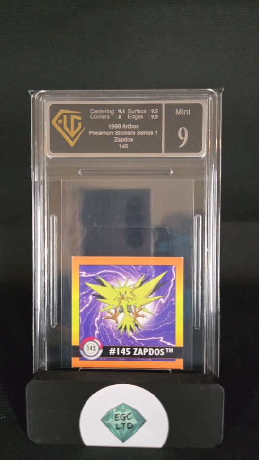 Zapdos #145 - 1999 Artbox Pokemon Stickers Series 1 - Universal Grading - 9
