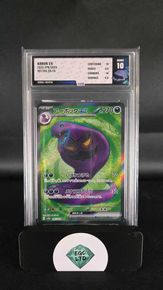 Arbok ex #187 - 2023 sv2a - Tree Frog Grading - BRAVO 10
