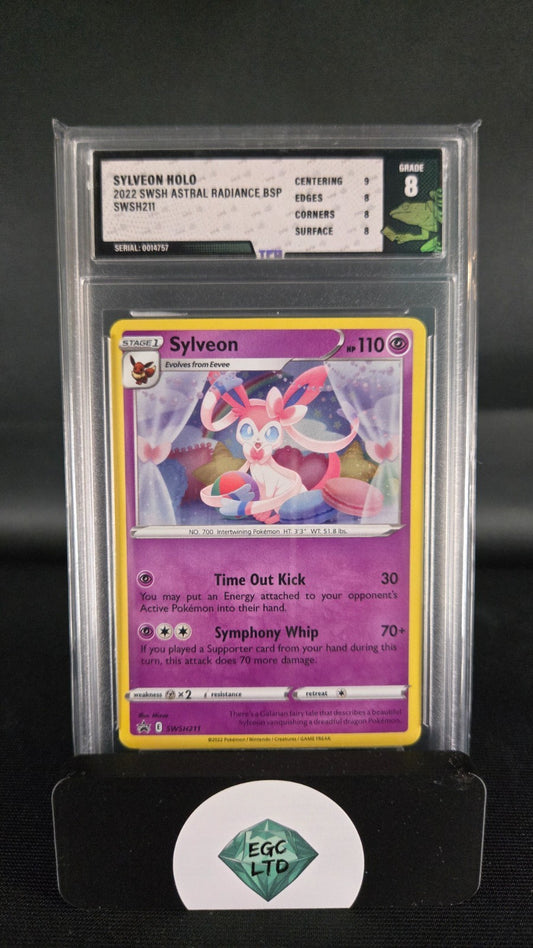 Sylveon Holo #SWSH211 - Black Star Promo - Tree Frog Grading - 8