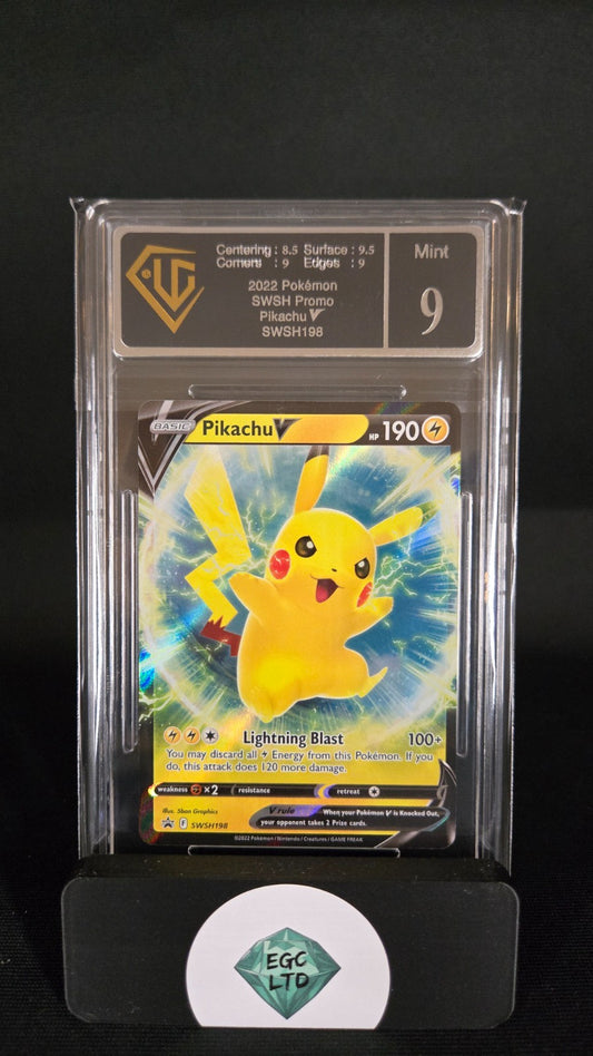 Pikachu V 198 -2022 SWSH Promo - Universal Grading - 9
