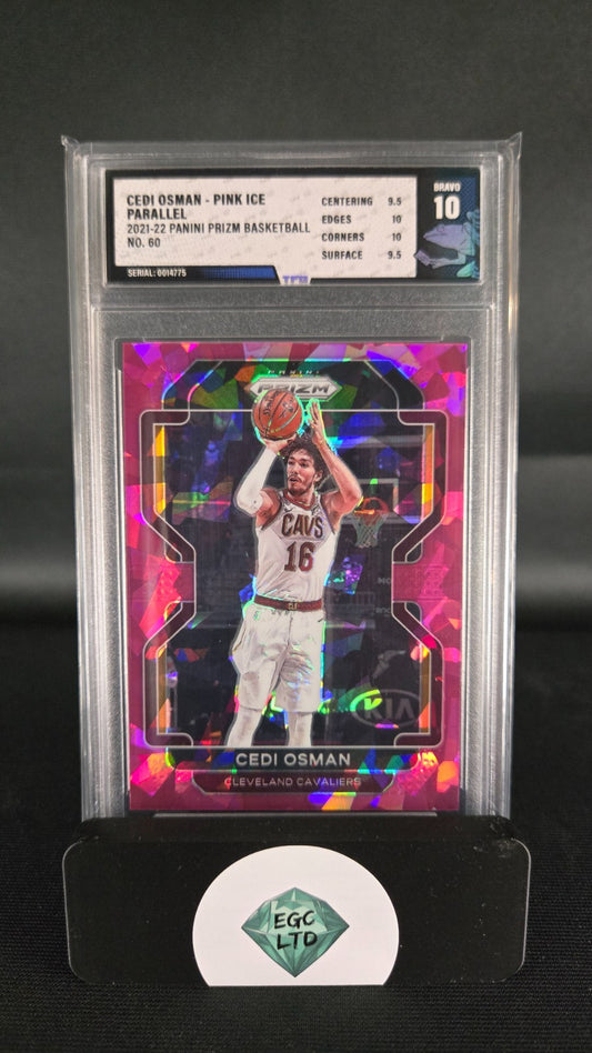 Cedi Osman Pink Ice Parallel #60 - 2021-22 Panini Prizm - Tree Frog Grading - 10