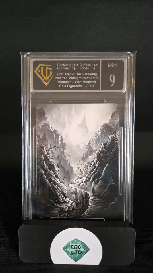 Mountain - Innistrad Gold Signature Art - MTG - Universal Grading - 9