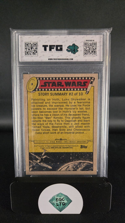 Han says good-bye #42 (green) - 2015 Topps - Tree Frog Grading - 9